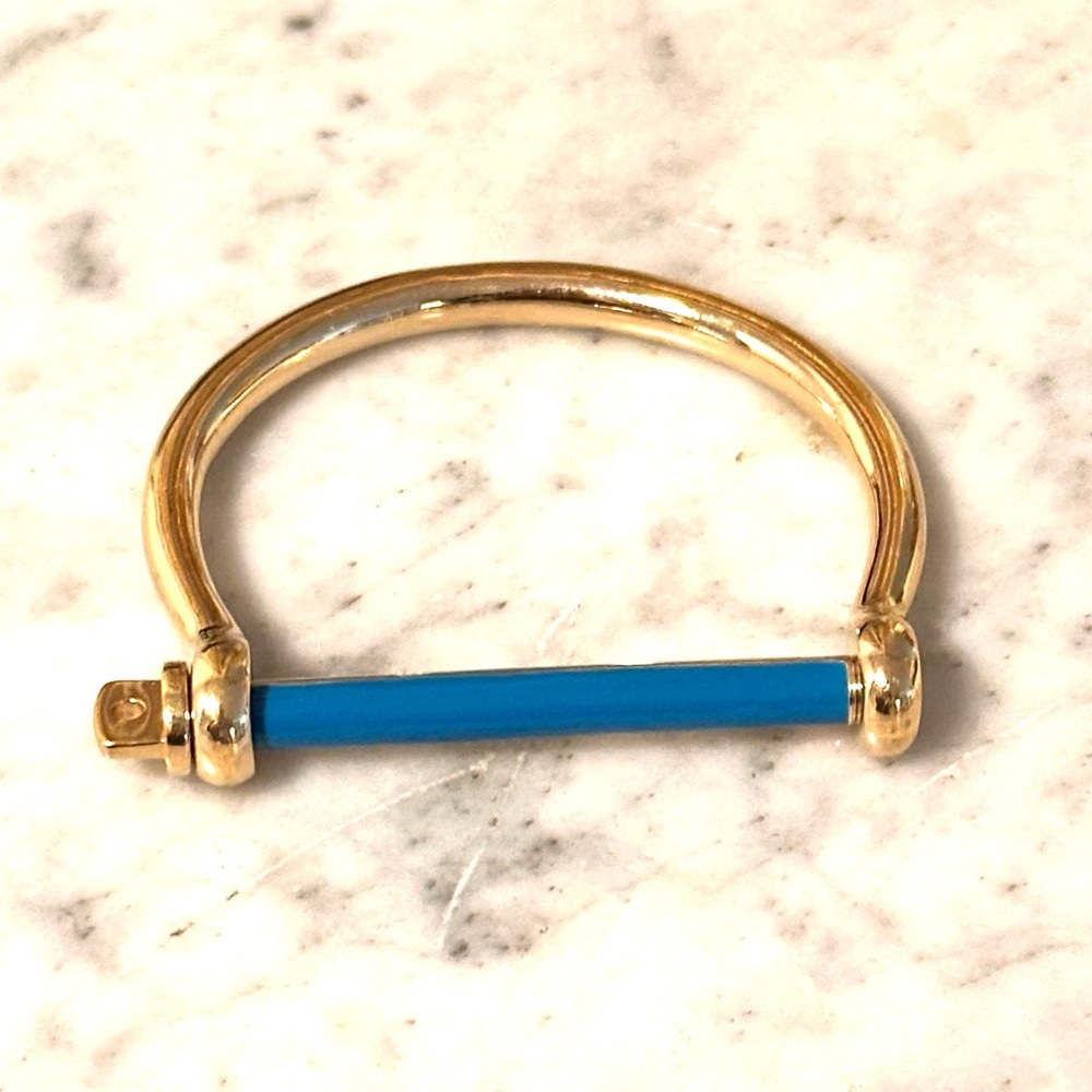 Miansai thin screw turquoise cuff bracelet